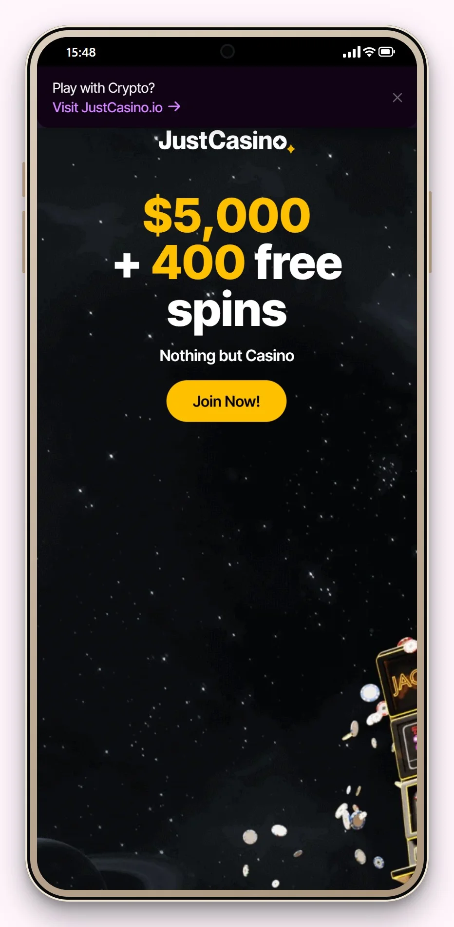 top flexepin casinos: JustCasino mobile lobby
