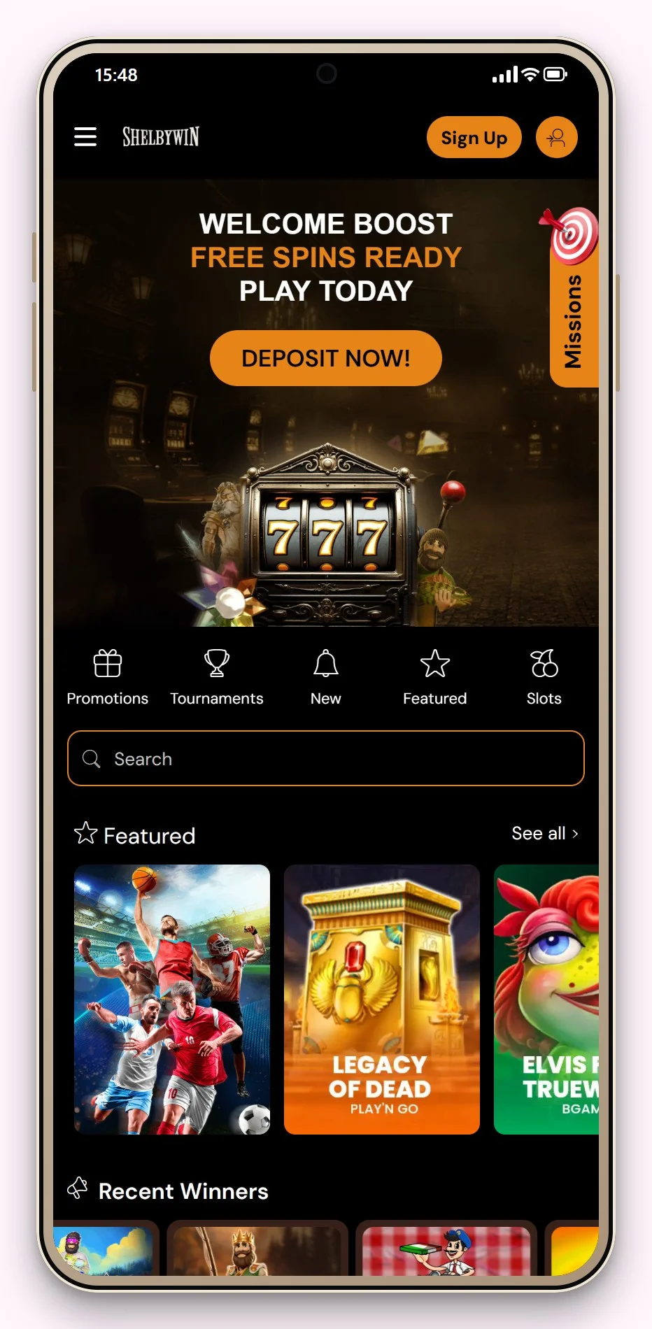 best flexepin casino: ShelbyWin mobile lobby