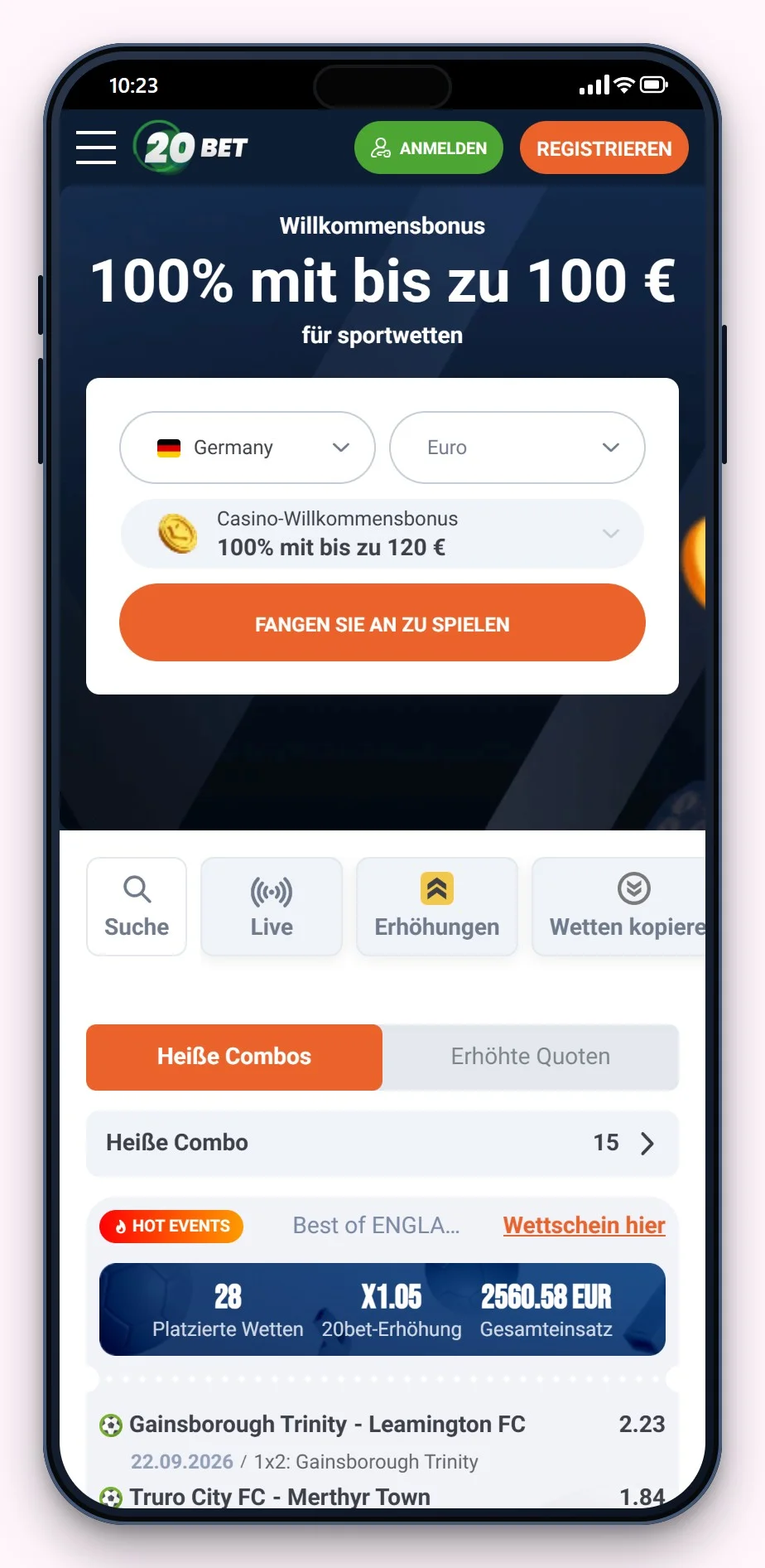 Online Casino mit Flexepin: 20Bet mobile Lobby