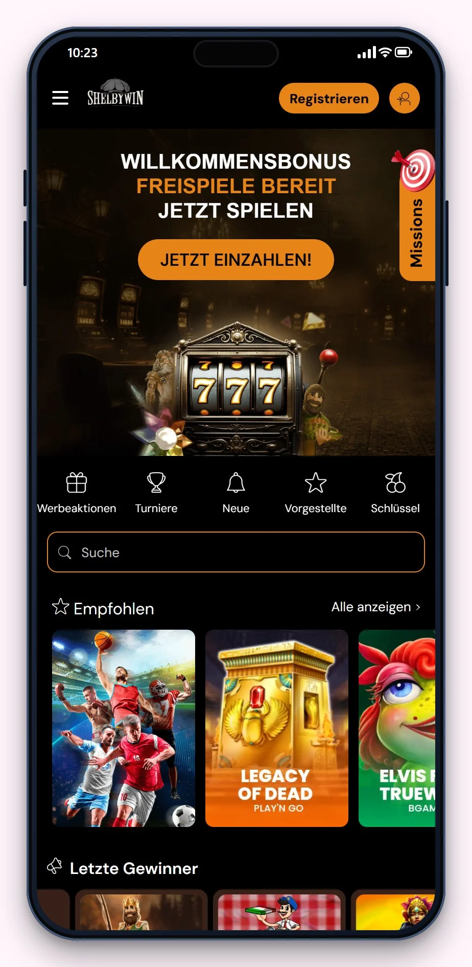 Bestes Flexepin Casino: ShelbyWin am Smartphone